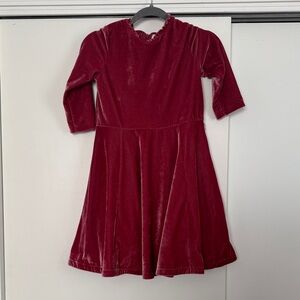 Mini Boden Velvet Red Dress